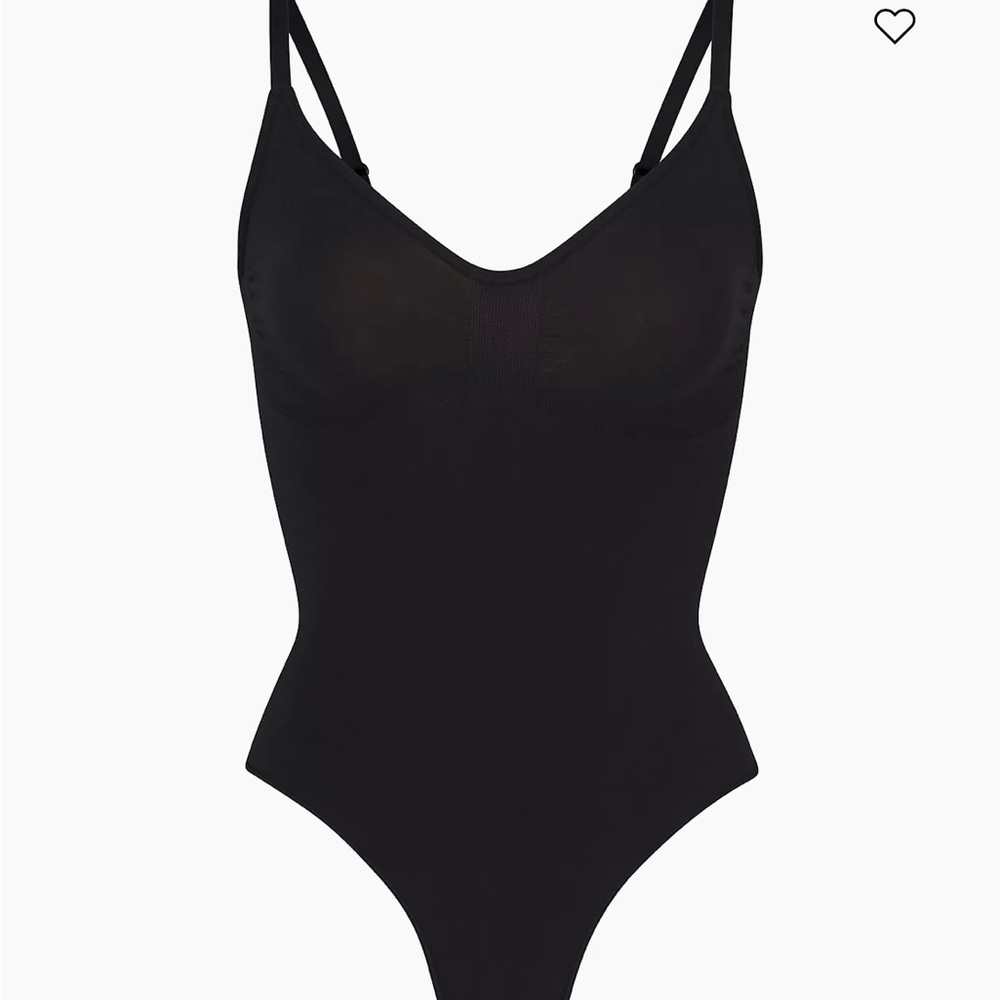 SKIMS Black Thong Bodysuit